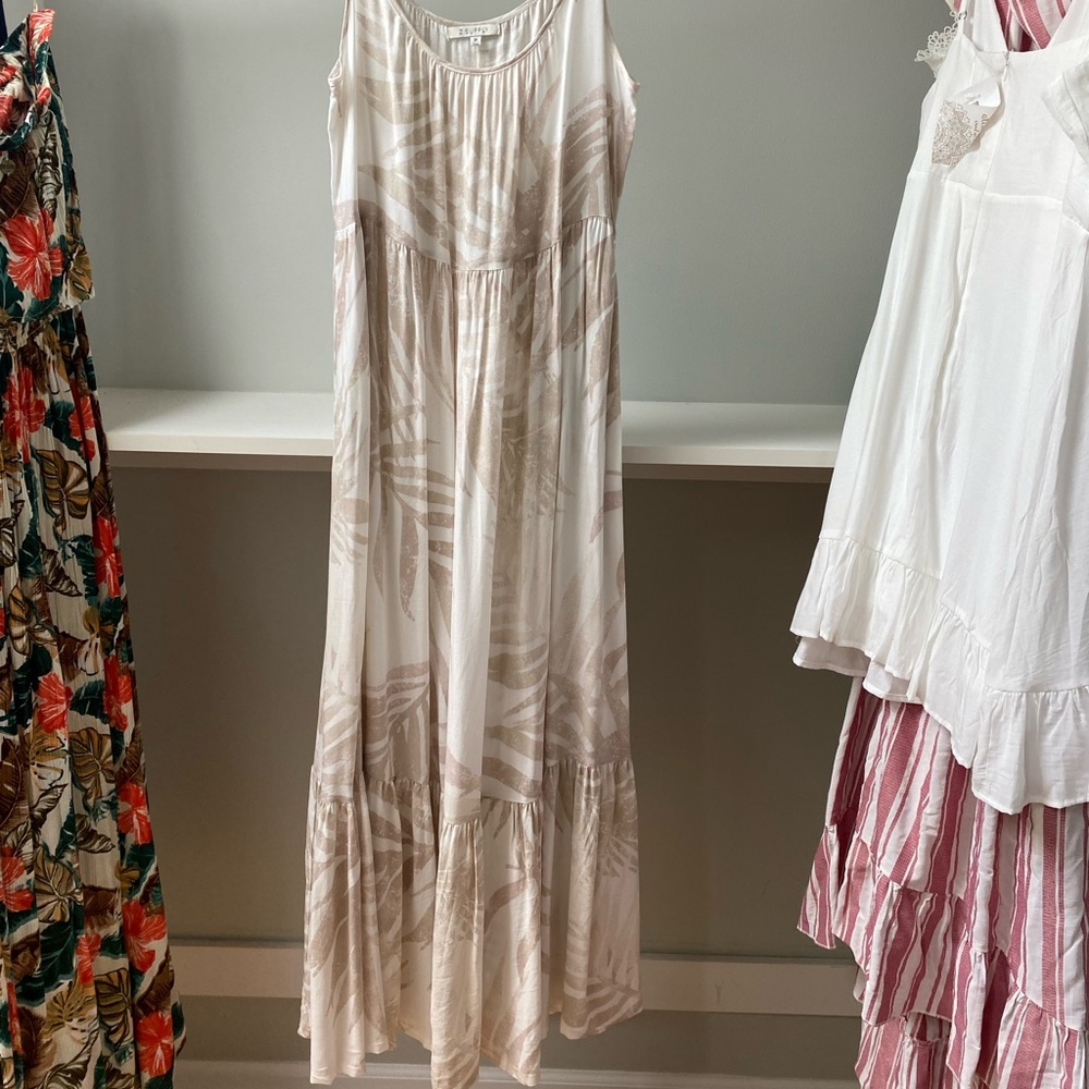 Z Supply Hawaiian Maxi Dress Sandstone